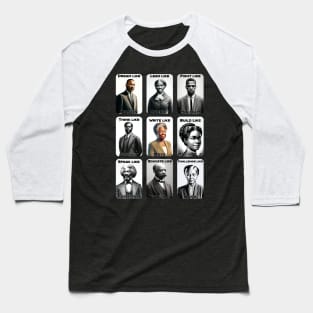 Heroes of Black History, Civil Rights Leaders Baseball T-Shirt